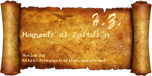 Hagymási Zoltán névjegykártya